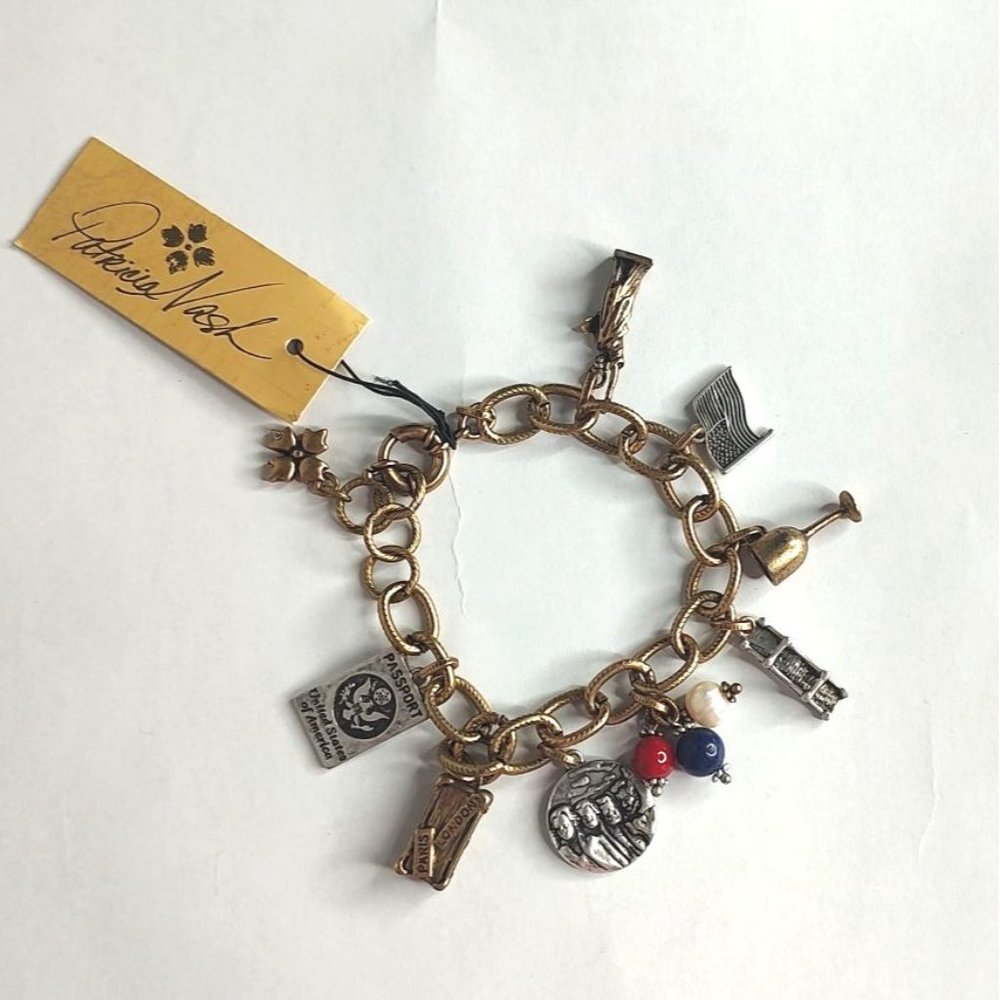 Patricia Nash Bracelet Charms World Traveler USA  Boho Chic - Picture 3 of 8